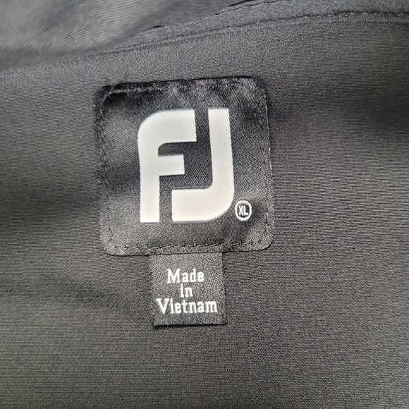 FootJoy FJ Mens Golf Vest Black 1/4 Zip Sleeveless Pullover Size XL - Picture 2 of 6